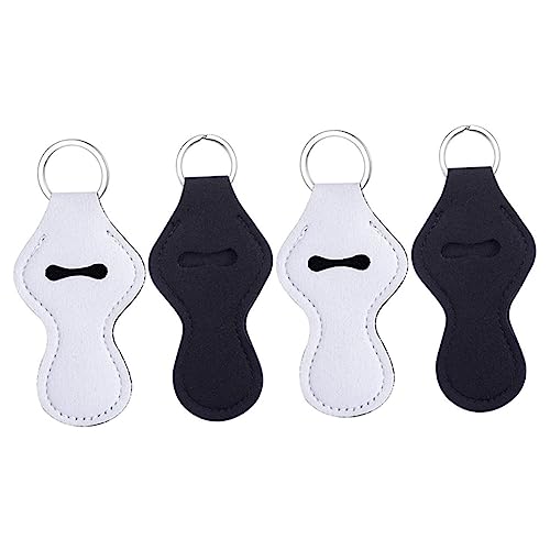 Veemoon 4stücke Teiliges Schlüsselanhänger Lipstick Halter Mit Schutzmanschette Tragbar Für Lippenbalsam Lipgloss Elegant Langlebig Leicht Für Unterwegs von Veemoon