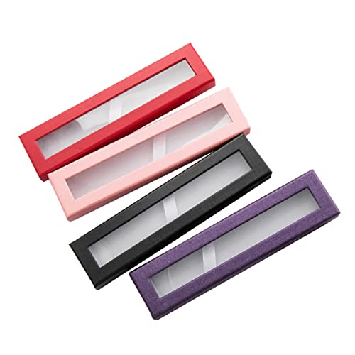 Veemoon 4Stücke Stift Aufbewahrungsbox mit Fenster Transparente Papier Geschenkbox für Kugelschreiber für Büro und Zuhause Rot Schwarz Lila Veemoon 4Stücke Stift Aufbewahrungsbox mit Fenster Transparente Papier Geschenkbox für Kugelschreiber für Büro und Zuhause Rot Schwarz Lila von Veemoon