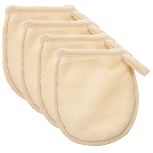 Veemoon 4stücke Gesichtsreinigungshandschuhe Mit Make-up Entferner Puff Für Kosmetische Pulverreinigung Weiß Und Waschbar von Veemoon