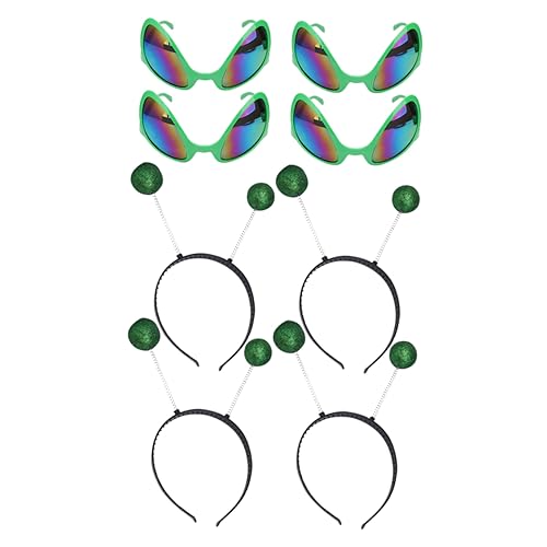 Veemoon 4sätze Brille Saucer Man Haarreifen Cosplay Party Accessoires Dekorativer Kopfschmuck Für Erwachsene Strapazierfähigem Leicht Angenehm Zu Tragen Für Ostern Abschlussbälle von Veemoon