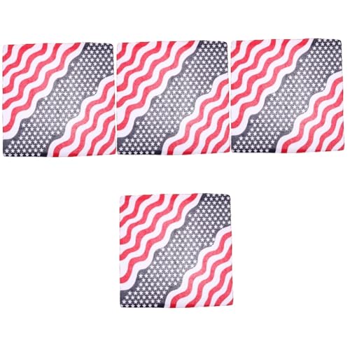 Veemoon 4stücke American Flag Bandana Multifunktionale Flaggen-kopfbedeckung Für Unabhängigkeitstagsfeiern Und Patriotische Anlässe Aus Vielseitig Einsetzbar Als Halstuch Oder Kopftuch von Veemoon