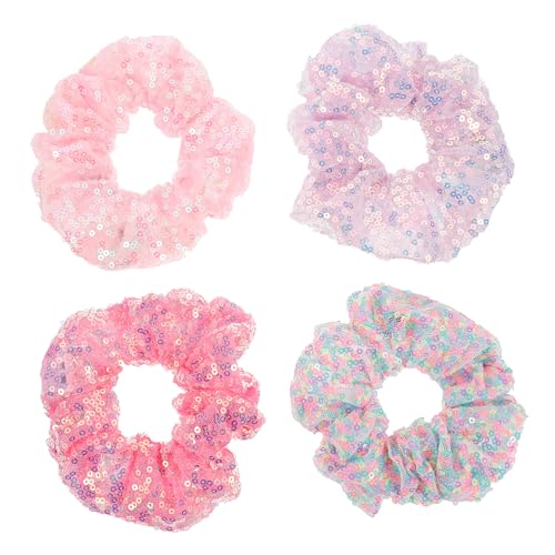 Veemoon 4stücke Leuchtendes Haargummi Aus Hochwertigen Materialien Led-haarseile Zum Selbermachen Haargummis Mit Pailletten Für Mädchen Haarbänder Für Halloween Und Weihnachtsfeiern Haarsc von Veemoon