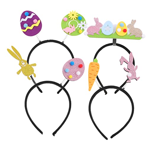 Veemoon 4stücke Osterkopfschmuck Blumenhaarreif Osterhaarband Mädchenstirnband Osterdeko Für Junge Mädchen Ostern Stil Haarband Party Stirnband Dekorative Haarschmuck von Veemoon