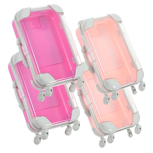 Veemoon 4stücke Reise-Make-up-Koffer Kleiner Make-up-Organizer Aus Tragbares Etui Für Reisen Mit Raum Für Lippenstifte Und Hautpflegelotion von Veemoon