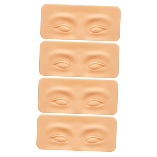 Veemoon 4stücke Silikon-übungshaut Für Augen-make-up Make-up-übungsbrett Für Lidschatten-techniken Wiederverwendbar Für Realistische Applikation Wie Echte Haut von Veemoon