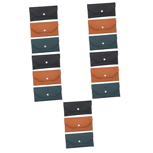 Veemoon 5 Sätze Teiliges Pu Geldbörse Tragbare Multifunktions Geldtasche Für Karten Und Bargeld Für Büro Shopping Und Alltag Schwarz Braun Grün 3 Stücke * 5 von Veemoon