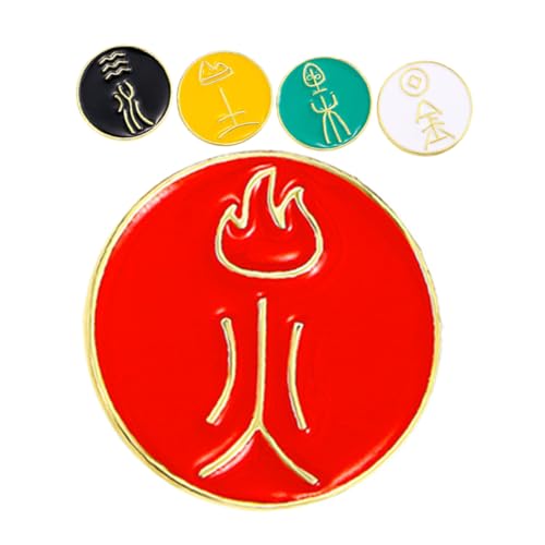 Veemoon 5 Stück Fünfteilige Broschen Metall Kreative Chinesische Abzeichen für Rucksäcke und Kleidung Teiliges mit Kulturellem Flair Symbolisiert Glück und Kulturelle Geeignet für Männer Veemoon 5 Stück Fünfteilige Broschen Metall Kreative Chinesische Abzeichen für Rucksäcke und Kleidung Teiliges mit Kulturellem Flair Symbolisiert Glück und Kulturelle Geeignet für Männer von Veemoon