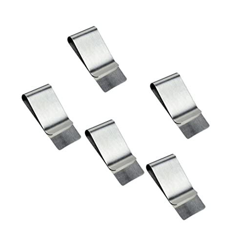 Veemoon 5 Stück Geldklammern Praktische Geldscheinklammer für Karten Bargeld Schlankes Design Passend für Hosentasche Langlebig für Männer Frauen Silber von Veemoon