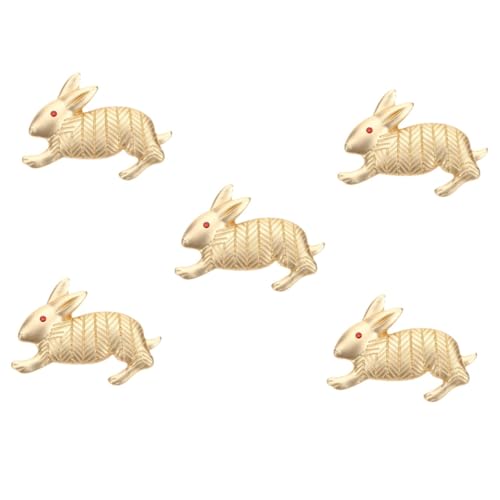 Veemoon 5 Stück Rabbit Brooch für Frauen Brosche mit Feinem Metallmaterial Sicheres Design Perfektes zu Ostern Weihnachten Besonderen Anlässen von Veemoon