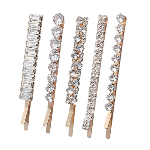 Veemoon 5 Stück Teiliges Geometrische Strass Haarspangen aus Metall Funkelnde Haarklammern für Frauen Vielseitiger Haarschmuck für Alltag Hochzeit Party und Festliche Anlässe von Veemoon