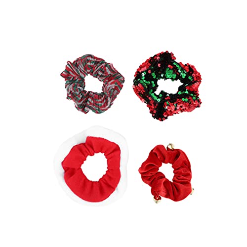 Veemoon 5 Stück Teiliges Haarband Set mit Elastischem Paillettenbesetztem Festlich Glänzend für Damen und Mädchen Weicher Haargummi für Weihnachten und Alltag von Veemoon