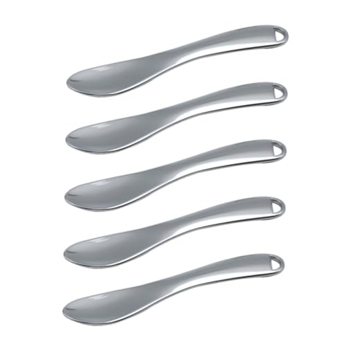 Veemoon 5 Stück Teiliges Kleine Kosmetikspatel aus Edelstahl Hautfreundliche Skin Spatulas für Gesichts Augencreme Leichter Make up Löffel zur Präzisen Pflege und Besseren Cremeaufnahme von Veemoon
