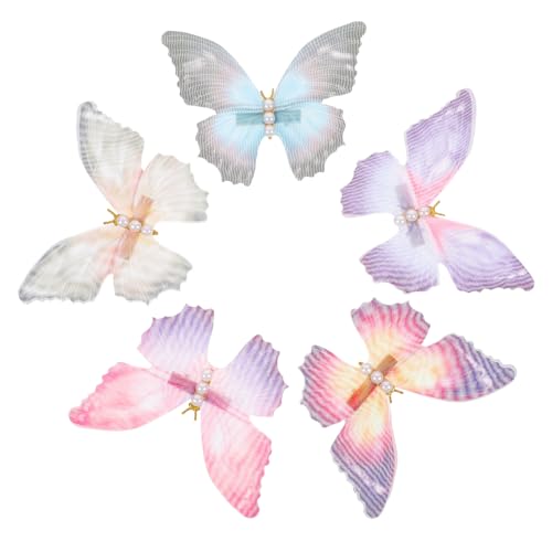 Veemoon 5 Stück Teiliges Kleine Schmetterling Haarklammern für Damen Langlebige Haarspangen mit Zartem Design Vielseitig für Dickes und Dünnes Haar für Hochzeit Party und Alltag von Veemoon