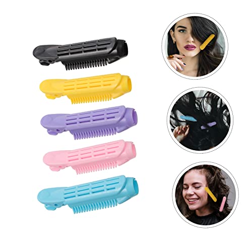 Veemoon 5 Stück Teiliges Kunststoff Haarwickler Wellenformer Haarstyling DIY Haarzubehör für Mädchen Langlebig Leicht Tragbar mit Integriertem Clip für Festen Zuhause und Unterwegs von Veemoon