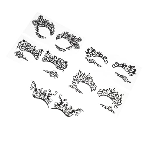 Veemoon 5 Stück Teiliges Masken Eyeliner mit Spitzen Lace Augensticker Temporäre Hautfreundliche Masquerade Aufkleber für Halloween Kostüm und Party Make Up von Veemoon