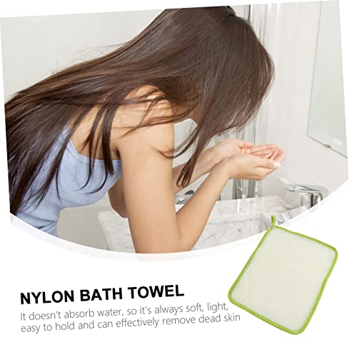 Veemoon 5 Stück Teiliges Nylon Peeling Badetuch mit Rauer Textur Exfolierendes Gesichts und Duschhandtuch für Sanfte Hautpflege Fördert Durchblutung für Reisen Camping und von Veemoon