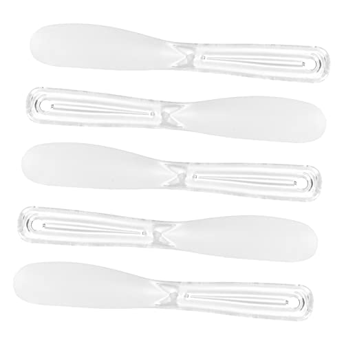 Veemoon 5 Stück Teiliges Set Kosmetik Spatel für Gesichtsmaske und Pflege Transparent zum und Auftragen von Hautpflegeprodukten DIY und Salon Nutzung Wiederverwendbar von Veemoon