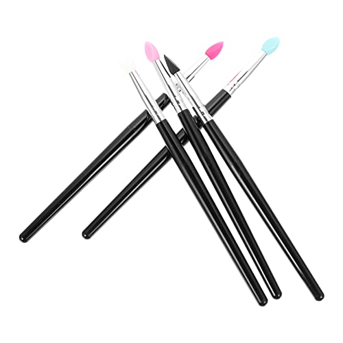 Veemoon 5stücke Lidschattenpinsel Aus Silikon Für Damen Make-up Praktisch Und Komfortabel Handhabung Mit Antihaft-eigenschaften Für Augen Make-up Und Lippenstift Applikation Kompakt Und von Veemoon