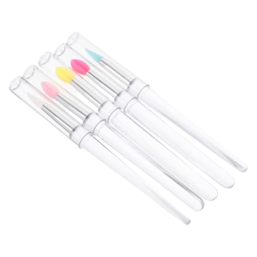 Veemoon 5 Stück Teiliges Silikon Make Up Pinsel Transparent Multifunktional für Lippenstift Lidschatten Wiederverwendbar Leicht und Tragbar für Professionelle und Private Anwendung von Veemoon
