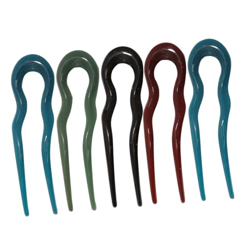 Veemoon 5 Stück Teiliges U Förmige Haarnadeln für Damen Minimalistischer Haargabel Retro Design Leichte Haarstäbe für Festhaltende Duttfrisuren Vielseitiges Haarschmuck Accessoire in von Veemoon