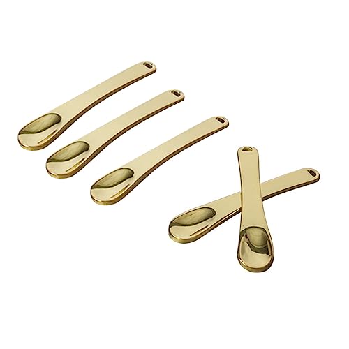 Veemoon 5stücke Mini Makeup Spatula Set Spatel Für Gesichtscreme Lotionen Und Kosmetik Goldene Mini Kosmetik Löffel Für Einfaches Auftragen Und Von Pflegeprodukten von Veemoon
