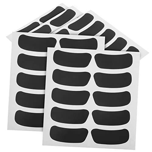Veemoon 50 Blatt Multifunktionale Sport Augenstreifen Atmungsaktive Aufkleber für Fans Schwarz für Sportveranstaltungen und DIY Projekte von Veemoon