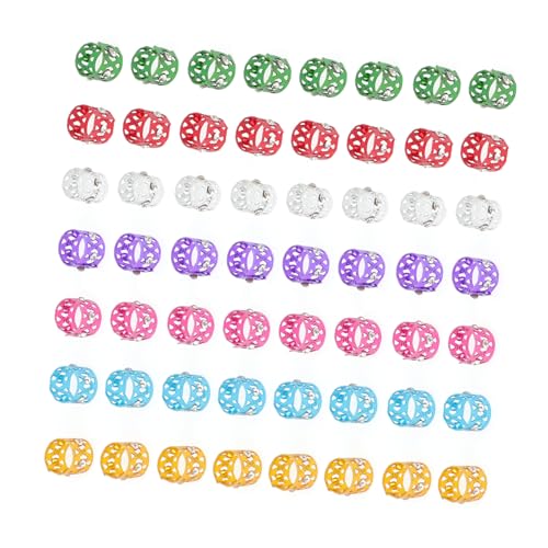 Veemoon 50 Stück Dreadlocks Ringe Haarschmuck für Zöpfe DIY Haar Flechten Ring Verstellbar Sicher für Haarverlängerung und Styling Modisch für Frauen und Begleiter von Veemoon