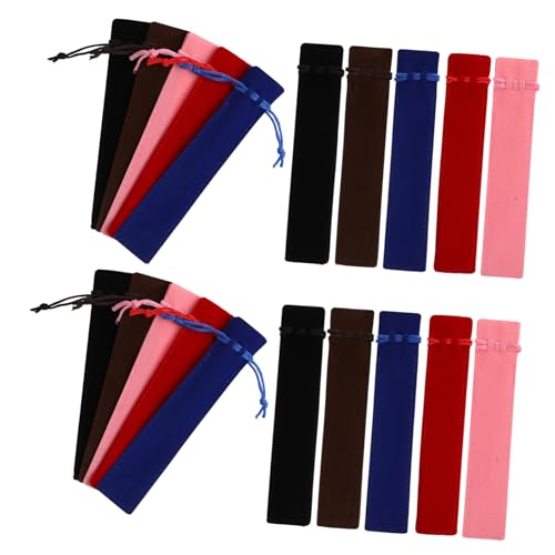 Veemoon 50 Stück Fleece -stiftbeutel Stifttaschen Für Studenten Etui Für Stifthalter Bleistiftbeutel Tragbares Federmäppchen Stifttransportfall Federmäppchen Ästhetik Stiftbehälter Flanell von Veemoon