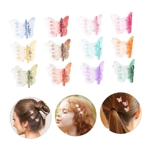 Veemoon 50 Stück Kleine Bunte Schmetterlings Haarclips aus Langlebigem Kunststoff Vielseitige Haarklammern für Styling Fester für Damen und Schnelle Haarfixierung von Veemoon