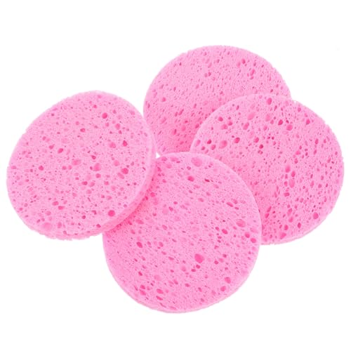 Veemoon 50 Stück Natürliche Zellulose Gesichtsschwämme Komprimierte Make up Entferner Schwämme Sanfte Reinigung Stark Wasserabsorbierend Geeignet für Empfindliche Haut und Tägliche von Veemoon