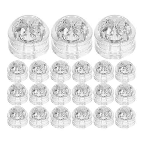 Veemoon 50 Stück Silber Ohrstecker-Rückseite: Verriegelung, sicherer Stopper, Ersatz, Metall, Silikon, transparente Abdeckungen für Damen und Herren, Creolen, baumelnde Ohrringe Veemoon 50 Stück Silber Ohrstecker-Rückseite: Verriegelung, sicherer Stopper, Ersatz, Metall, Silikon, transparente Abdeckungen für Damen und Herren, Creolen, baumelnde Ohrringe von Veemoon