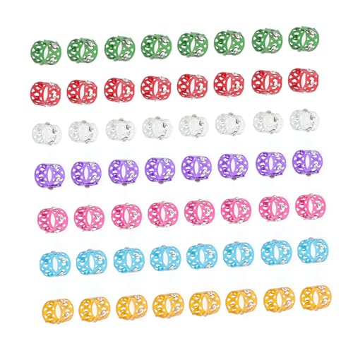 Veemoon 50 Stück Teiliges Haarschmuck aus Legierung Modische Dreadlocks Ringe für Zöpfe DIY Haarflecht Ringe Vielseitige Haar Accessoires für Trendige Flechtfrisuren von Veemoon
