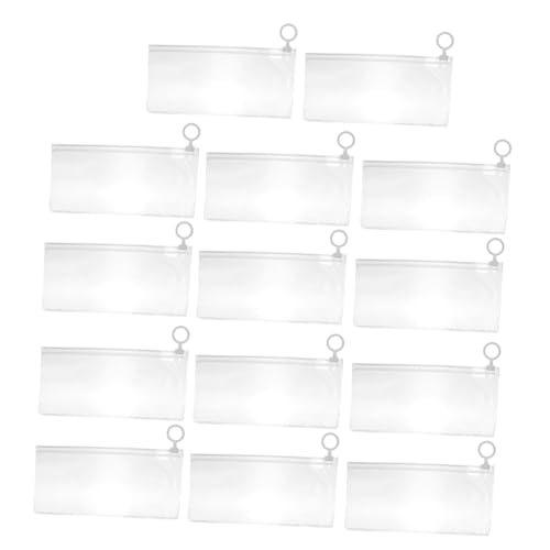 Veemoon 50 Stück Transparente Stiftbeutel mit Reißverschluss Aufbewahrungstaschen für Stifte Bleistifte Kosmetik und Kleine Utensilien Praktische und Langlebige Schreibwarenbeutel von Veemoon