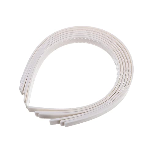 Veemoon 50 Stück Weiße Kunststoff Haarreifen Plain Hair Hoops Einfache DIY Haarbänder mit Elastischem Sitz Strapazierfähige Haar Accessoires für Damen und Mädchen Vielseitig Dekorierbar von Veemoon