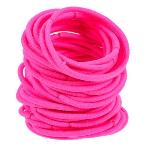 Veemoon 50stücke Nylon-haargummis Hoher Elastizität Pferdeschwanzhalter Elastische Haargummis Seil Für Erwachsene Und Junge Mädchen Fluoreszierendes von Veemoon