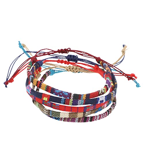 Veemoon 5stücke Geflochtene Armbänder Einstellbar Damenarmband Handgelenkseil Aus Schnur Mit Fußkettchen Als Geschenk Für Teenager-mädchen von Veemoon