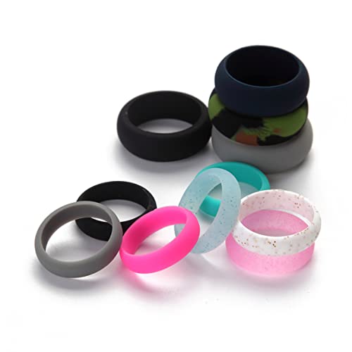 Veemoon 5stücke Silikonringe Set Für Männer Und Frauen Set Aus Lebensmittelechtem Silikon Mit Glitzernden Farben Ergänzung Für Alltag Und Besondere Anlässe von Veemoon