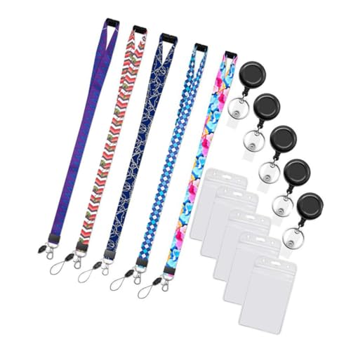 Veemoon 5sätze Transparente Kartenhüllen Mit Umhängeband Für Ausweise Kreditkarten Busfahrkarten Büroausweise Bibliotheksausweise Etc von Veemoon