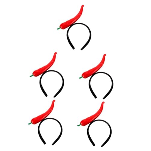 Veemoon 5stücke Haarschmuck Lustiges Dekoratives Stirnband Mit Chili-design Für Cosplay Fotoshootings Und Feiern Und Leicht Für Geburtstagsfeiern Und Bühnenauftritte von Veemoon