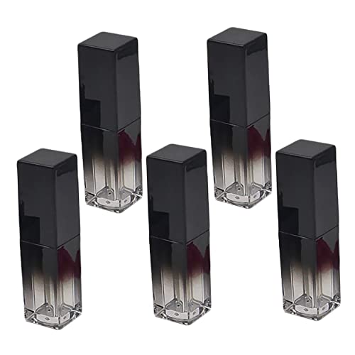 Veemoon 5stücke Schwarz Gradienten Reise Lip Farbe Rohre Zarte Lip Gloss Rohr Leere Lipgloss Flasche Nachfüllbare Kosmetikbehälter Diy Aufbewahrungstube von Veemoon