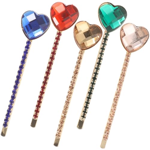 Veemoon 5stücke Wasserfall Haarglitzer Mit Strass Für Frauen Vintage Haarschmuck Für Hochzeiten Partys Und Besondere Anlässe Stilvolle Haarspangen in Rot Grün Blau Champagner Und Gelb von Veemoon