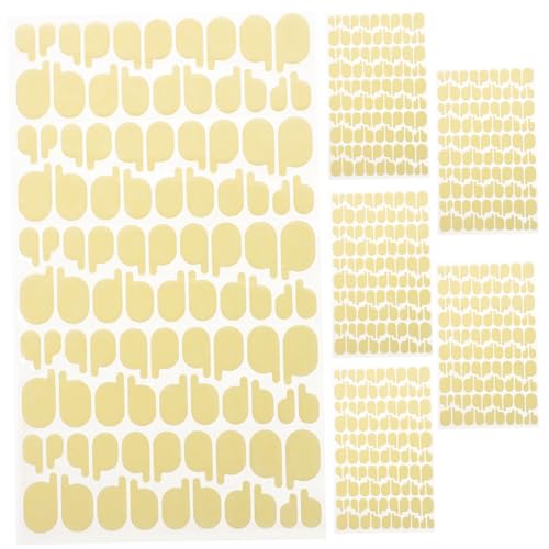 Veemoon 6 Blätter Doppelseitige Nagelkleber Aufkleber Transparent Stark Haftend Nagelsticker für French Nail Extension DIY Kunstnägel Klebepads für Nagelhalter Maniküre Zubehör von Veemoon