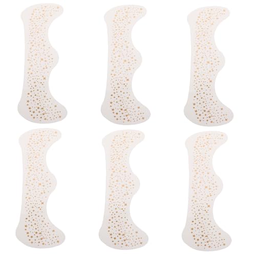 Veemoon 6 Blätter Glitzer Freckles Gesichtstattoos Wasserfeste Glitzer Aufkleber für Party Festival Cosplay Temporäre Makeup Accessoires Gold für Einen Funkelnden Look von Veemoon