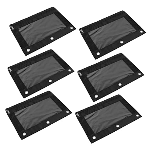 Veemoon 6stücke Bleistifttasche Mit Transparentem Fensterdesign Oxford-Tasche Für Schreibwarentaschen Bleistifthalter Mit Reißverschluss Bleistiftbox Zur Aufbewahrung Von Stiften Und Klein von Veemoon