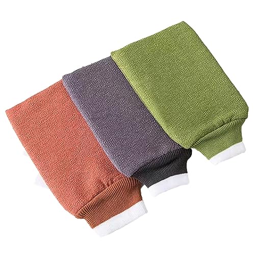 Veemoon 6 Stück Duschhandschuhe Peeling Badehandschuhe Dual Side Nylon Einheitsgröße Körperpeeling Für Frauen Und Männer Praktische Aufhängeschlaufe von Veemoon