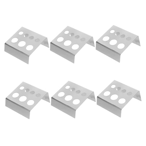 Veemoon 6 Stück Edelstahl Tattoo Pigmenthalter Farbkappenständer Stabiler Tintenbecherhalter für Tattoo Supplies Organizer Platzsparend Langlebig für Professionelle Farb-mischung von Veemoon
