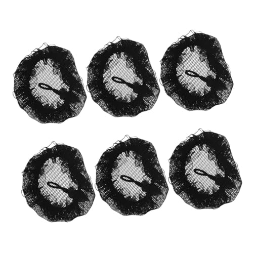 Veemoon 6 Stück Elastisches Haarnetz mit Spitzenrand Wiederverwendbares Dutt Netz mit Kordelzug für Damen und Tänzerinnen Unsichtbares Haarschmuck für Ballett und Professionelle Frisuren von Veemoon