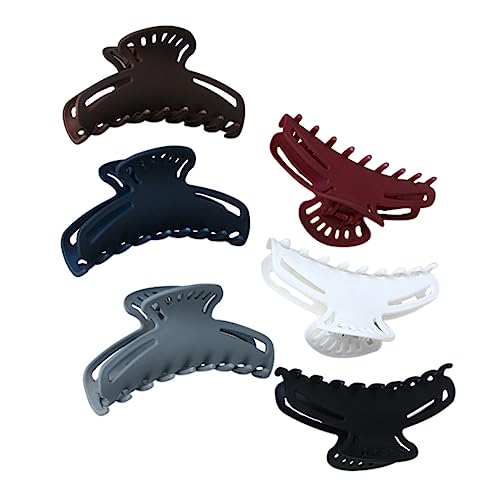 Veemoon 6 Stück Haarspangen aus Kunststoff Rutschfeste Haarklammern für Damen zum Stylen und Fixieren von Dickem Dünnem Lockigem oder Glattem Haar Farbvariationen Zufällige Farbe von Veemoon