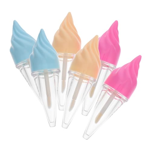 Veemoon 6 Stück Leere Lipgloss Tuben Transparent Nachfüllbare Lippenbalsam Behälter DIY Kosmetik Lippenpflege Lippenstift Aufbewahrung für Frauen und Freundinnen Zufällige Zufällige Farbe von Veemoon