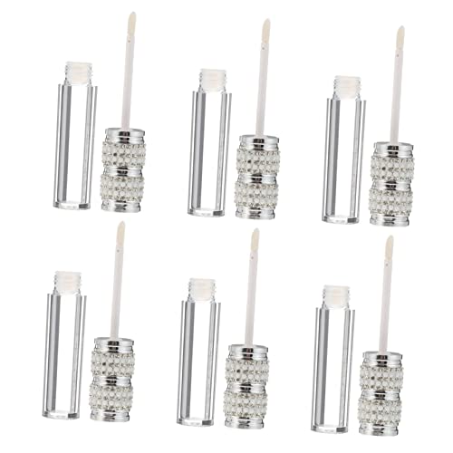 Veemoon 6 Stück Nachfüllbare Lippenpflege Behälter Transparent DIY Lipgloss Tube mit Pinselkopf Auslaufsicher für Lip Balm Lip Öl Mascara Kosmetik von Veemoon